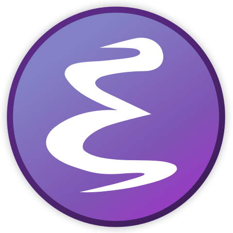 Emacs icon (Source: Emacs git repository, in etc/images/icons/hicolor.)